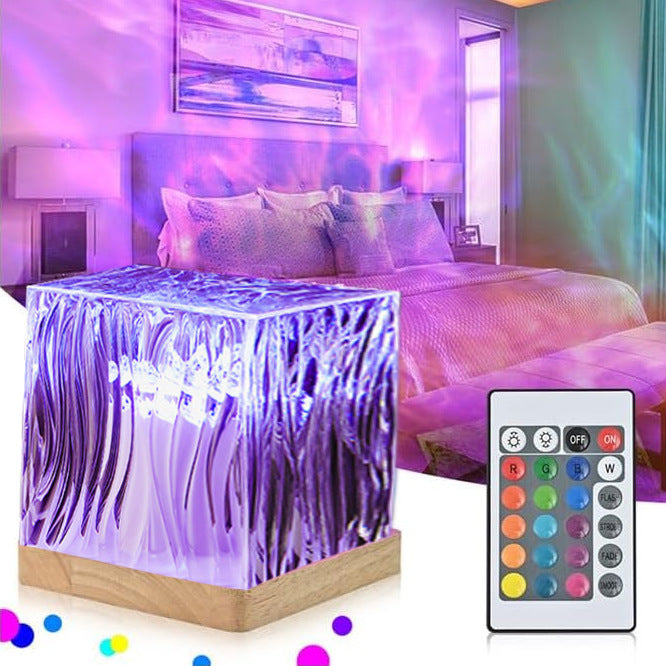 LED Water Ripple Night Light