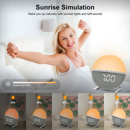 The SunriseGlow™ | Smart Wake-Up Light & Charging Dock