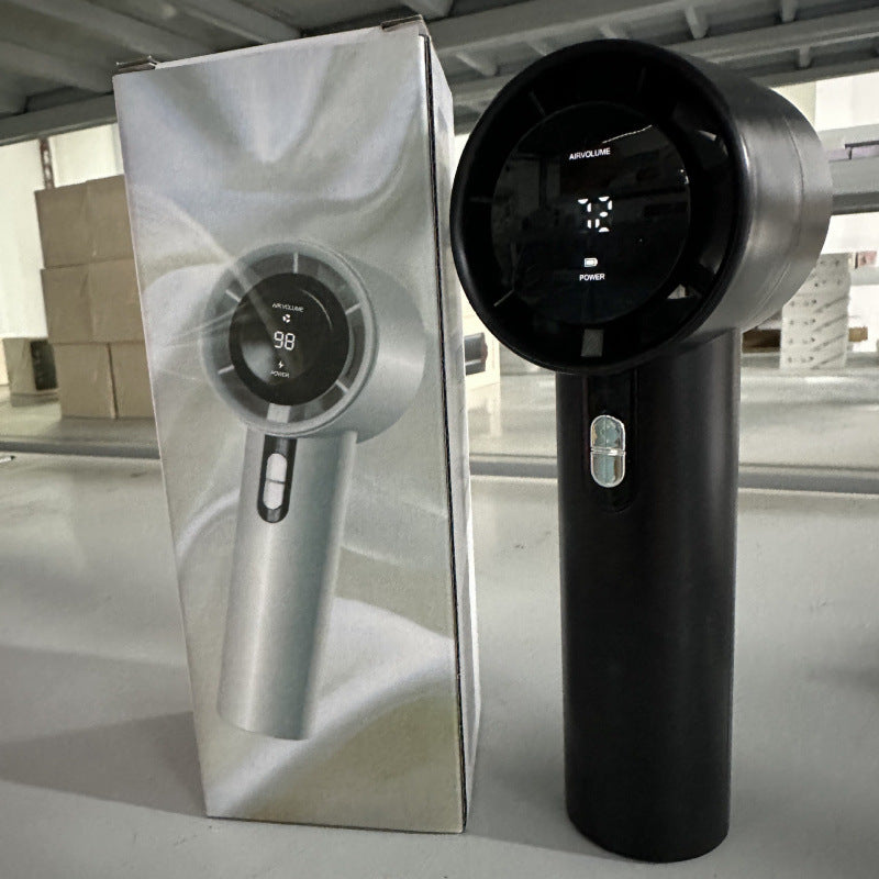 USB Rechargeable Handheld Fan with Digital Display