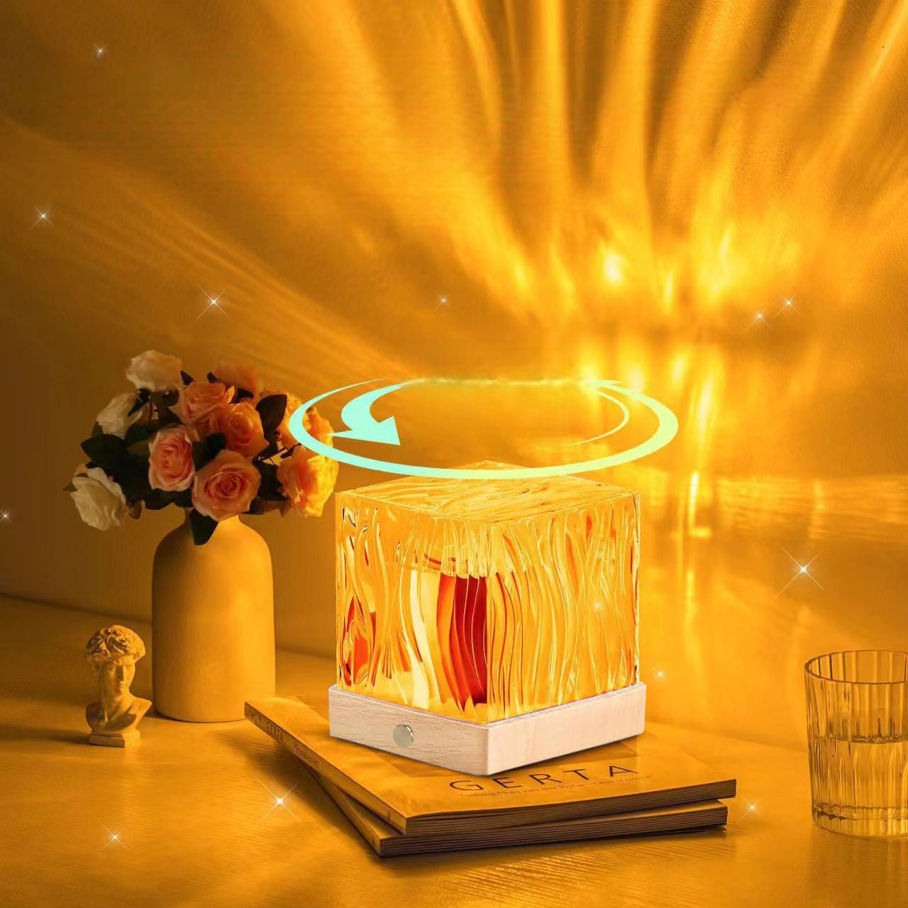 LED Water Ripple Night Light