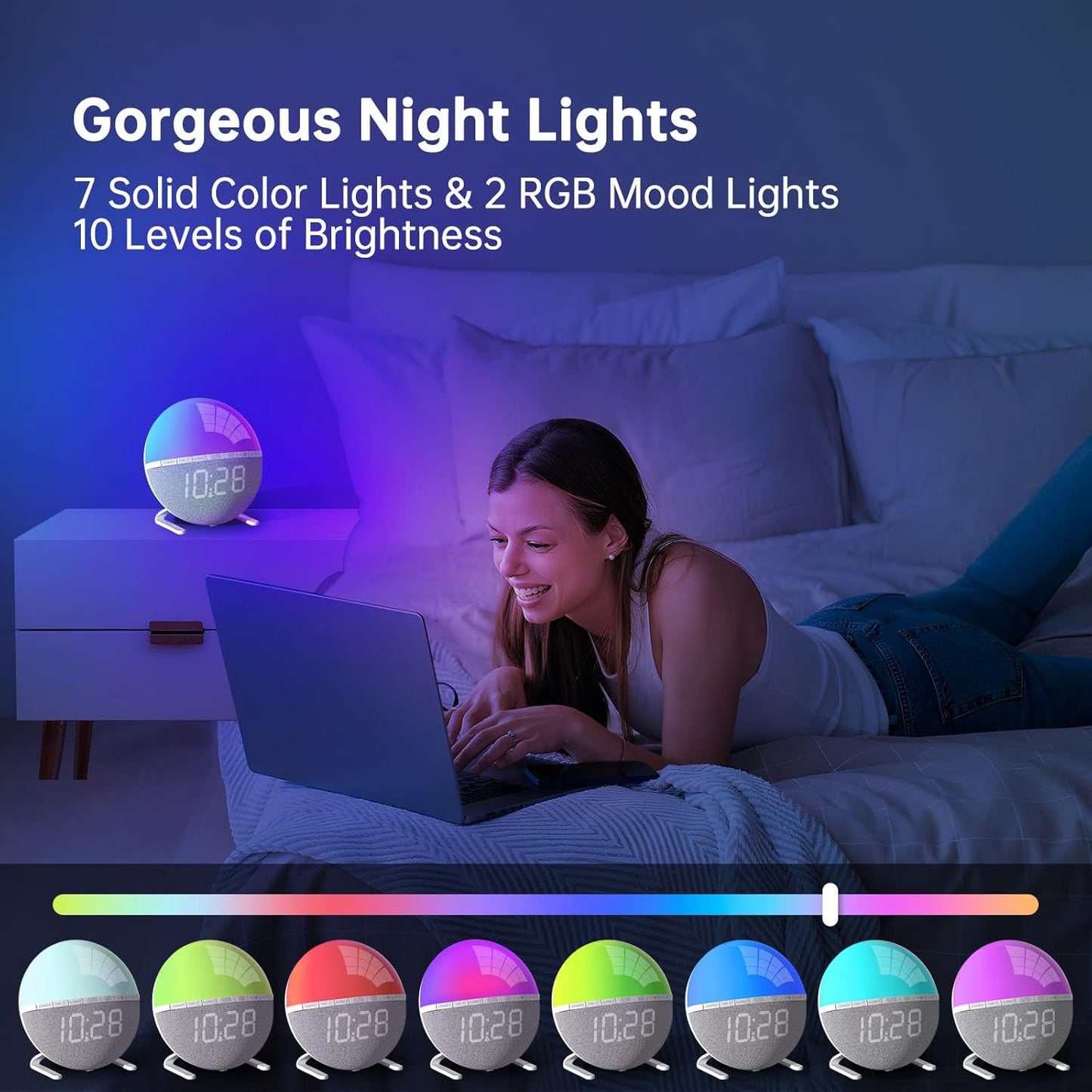 The SunriseGlow™ | Smart Wake-Up Light & Charging Dock