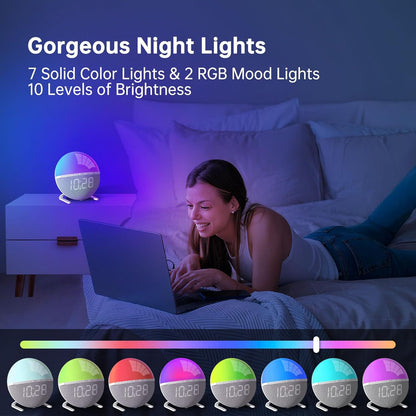 The SunriseGlow™ | Smart Wake-Up Light & Charging Dock