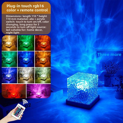 LED Water Ripple Night Light
